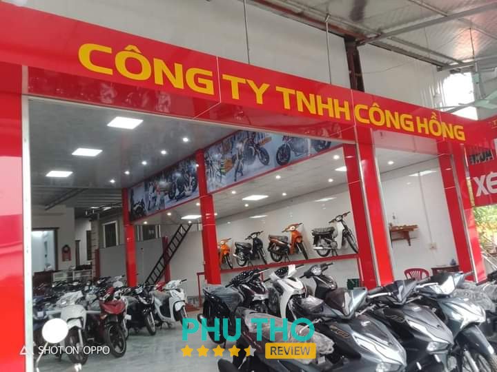 Xe máy công hồng