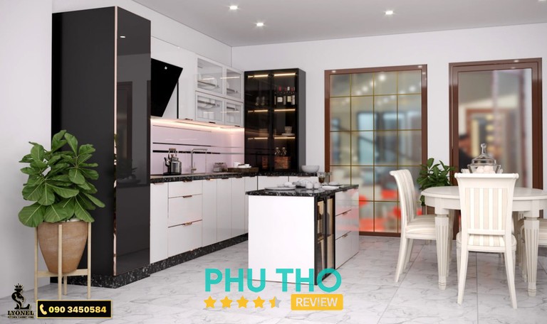 Tủ Bếp Inox Cánh Kính Lyonel Việt Trì