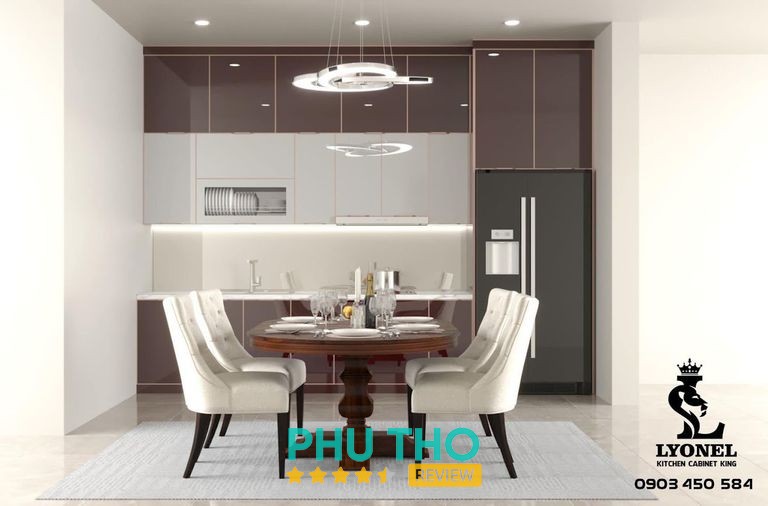 Tủ Bếp Inox Cánh Kính Lyonel hình ảnh 2